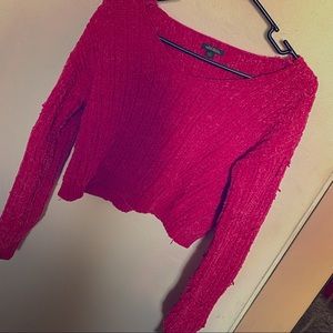 Hot Pink cropped sweater